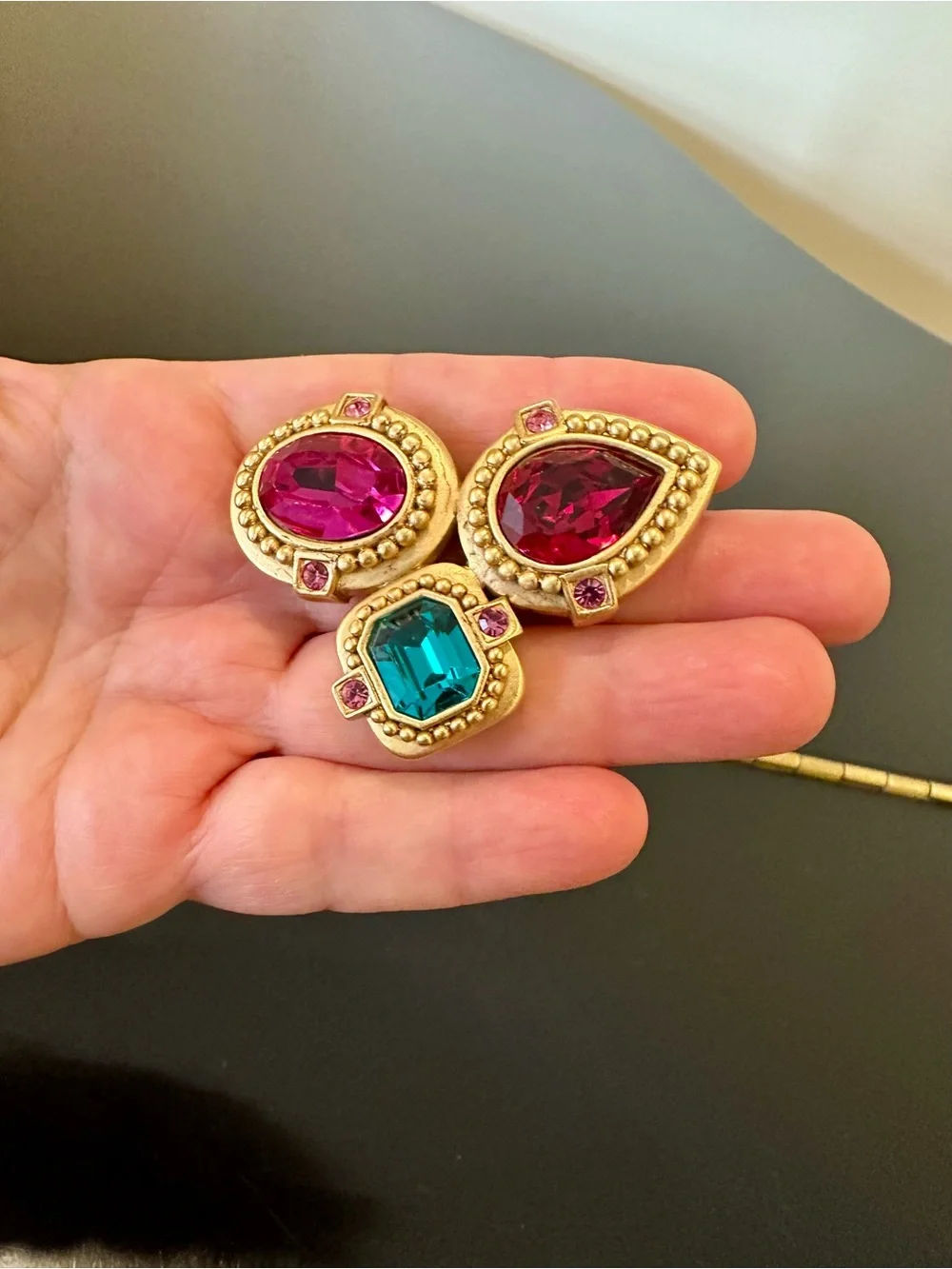 Oscar de La Renta RETRO ICONIC COUTURE LUXURY RUNWAY RARE CRYSTAL BROOCH